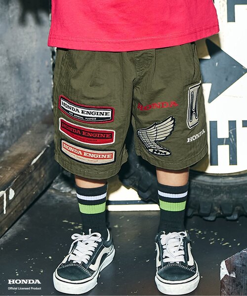 F.O.KIDS(エフオーキッズ)の「HONDAコラボハーフパンツ(その他パンツ・キッズ・ベージュ/ブラック/カーキ・80/90/100/110/120/130/140/150)」の3枚目の写真
