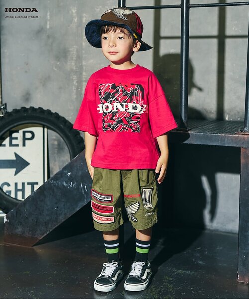 F.O.KIDS(エフオーキッズ)の「HONDAコラボハーフパンツ(その他パンツ・キッズ・ベージュ/ブラック/カーキ・80/90/100/110/120/130/140/150)」の6枚目の写真