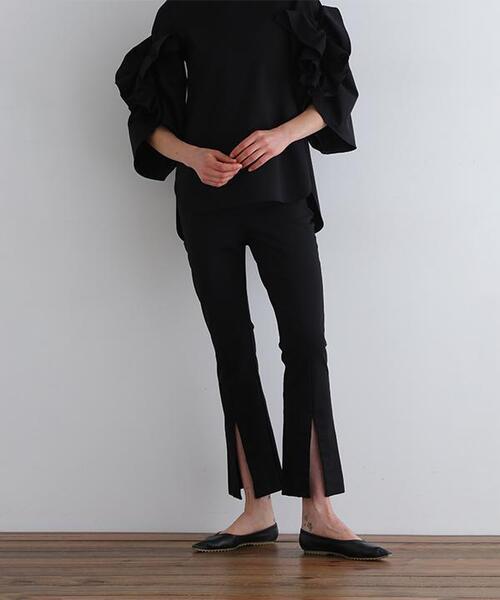 LE PHIL（ルフィル）の「◆ハイストレッチフロントスリットパンツ（その他パンツ・レディース・ブラック/ネイビー・2/0/1/00）」の3枚目の写真