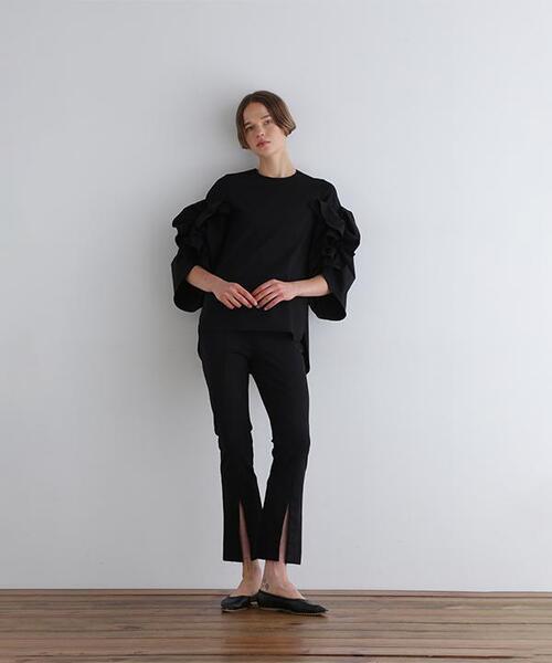 LE PHIL（ルフィル）の「◆ハイストレッチフロントスリットパンツ（その他パンツ・レディース・ブラック/ネイビー・2/0/1/00）」の5枚目の写真