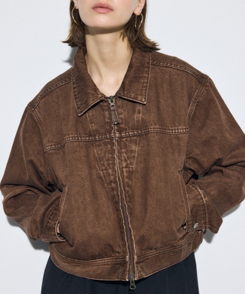 AZUL DENIM ダブルジップブルゾン（デニムジャケット）｜AZUL BY