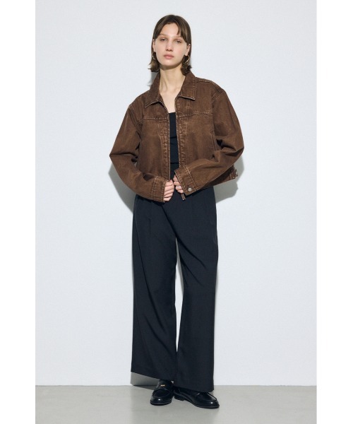 AZUL by moussy(アズールバイマウジー)の「【サイズ,身長別画像あり】AZUL DENIM ダブルジップブルゾン(デニムジャケット・レディース・ブルー/ブラウン・SMALL/MEDIUM)」の8枚目の写真