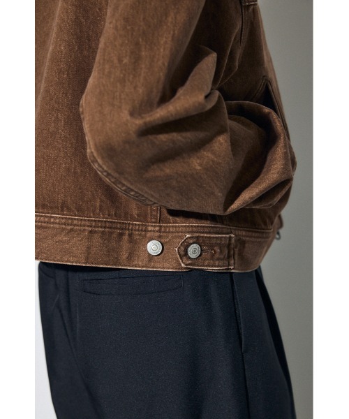 AZUL by moussy(アズールバイマウジー)の「【サイズ,身長別画像あり】AZUL DENIM ダブルジップブルゾン(デニムジャケット・レディース・ブルー/ブラウン・SMALL/MEDIUM)」の12枚目の写真
