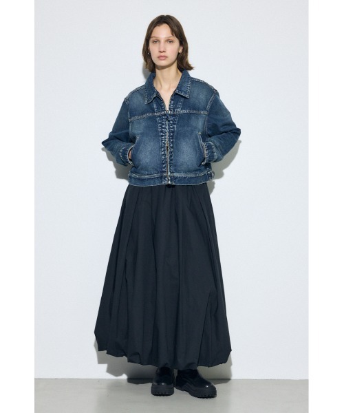 AZUL by moussy(アズールバイマウジー)の「【サイズ,身長別画像あり】AZUL DENIM ダブルジップブルゾン(デニムジャケット・レディース・ブルー/ブラウン・SMALL/MEDIUM)」の18枚目の写真
