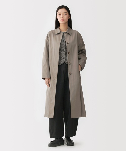 MUJI Labo(ムジラボ)の「〔MUJI Labo〕婦人 高密度コットンシングルブレストコート(その他アウター・レディース・ベージュ/カーキ/ブラック・S/M)」の3枚目の写真