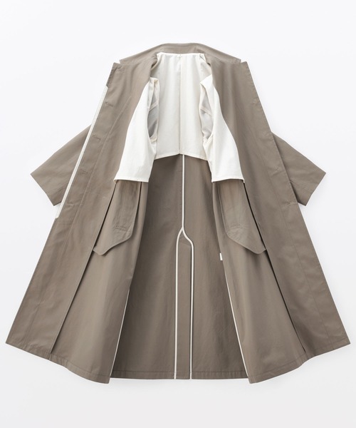 MUJI Labo(ムジラボ)の「〔MUJI Labo〕婦人 高密度コットンシングルブレストコート(その他アウター・レディース・ベージュ/カーキ/ブラック・S/M)」の14枚目の写真