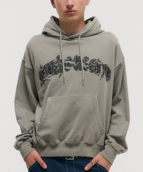 ILL'S(イルズ)の「ARCH LOGO PULLOVER HOODIE / アーチロゴ プルオーバー フーディ メンズ レディース ユニセックス(スウェット・メンズ・ライム/ブラック/チャコールグレー/グレー・M/L)」の4枚目の写真