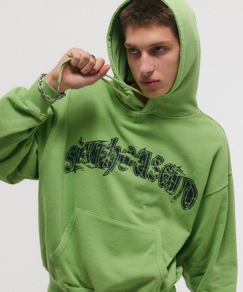 ILL'S(イルズ)の「ARCH LOGO PULLOVER HOODIE / アーチロゴ プルオーバー フーディ メンズ レディース ユニセックス(スウェット・メンズ・ライム/ブラック/チャコールグレー/グレー・M/L)」の1枚目の写真