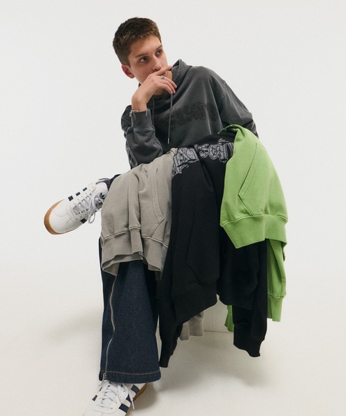 ILL'S(イルズ)の「ARCH LOGO PULLOVER HOODIE / アーチロゴ プルオーバー フーディ メンズ レディース ユニセックス(スウェット・メンズ・ライム/ブラック/チャコールグレー/グレー・M/L)」の5枚目の写真