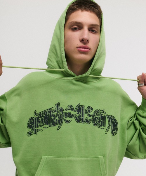 ILL'S(イルズ)の「ARCH LOGO PULLOVER HOODIE / アーチロゴ プルオーバー フーディ メンズ レディース ユニセックス(スウェット・メンズ・ライム/ブラック/チャコールグレー/グレー・M/L)」の11枚目の写真