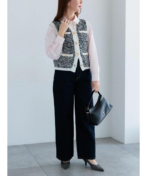 Te chichi（テチチ）の「フロントフリルシャツ（シャツ/ブラウス・レディース・ブルー/オフホワイト/イエロー/ピンク・F）」の7枚目の写真