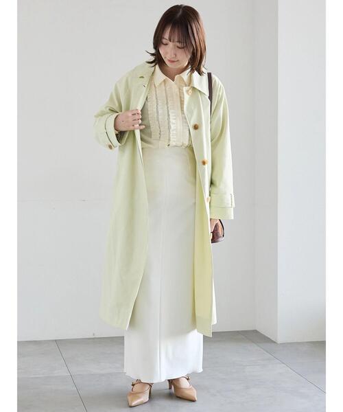 Te chichi（テチチ）の「フロントフリルシャツ（シャツ/ブラウス・レディース・ブルー/オフホワイト/イエロー/ピンク・F）」の10枚目の写真