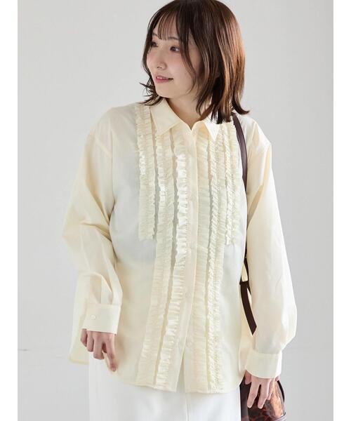 Te chichi（テチチ）の「フロントフリルシャツ（シャツ/ブラウス・レディース・ブルー/オフホワイト/イエロー/ピンク・F）」の11枚目の写真