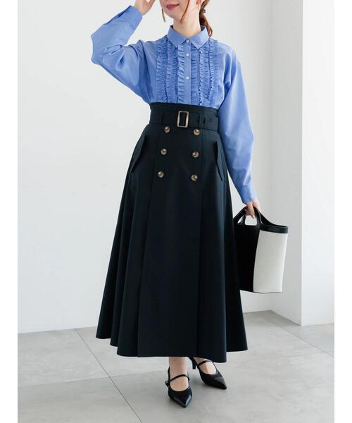 Te chichi（テチチ）の「フロントフリルシャツ（シャツ/ブラウス・レディース・ブルー/オフホワイト/イエロー/ピンク・F）」の13枚目の写真