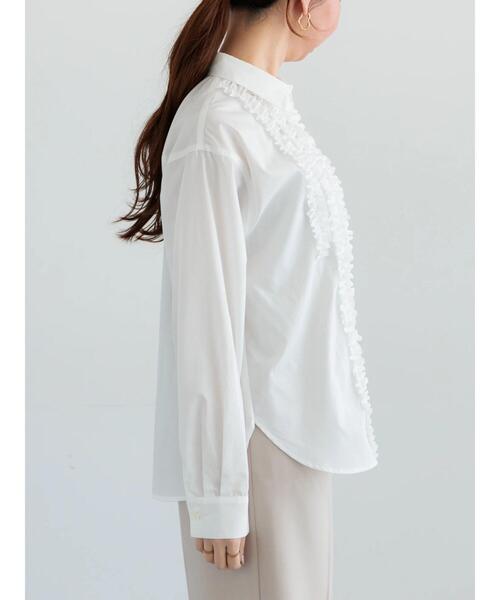 Te chichi（テチチ）の「フロントフリルシャツ《2026 spring catalog item》（シャツ/ブラウス・レディース・ブルー/オフホワイト/イエロー/ピンク・F）」の7枚目の写真