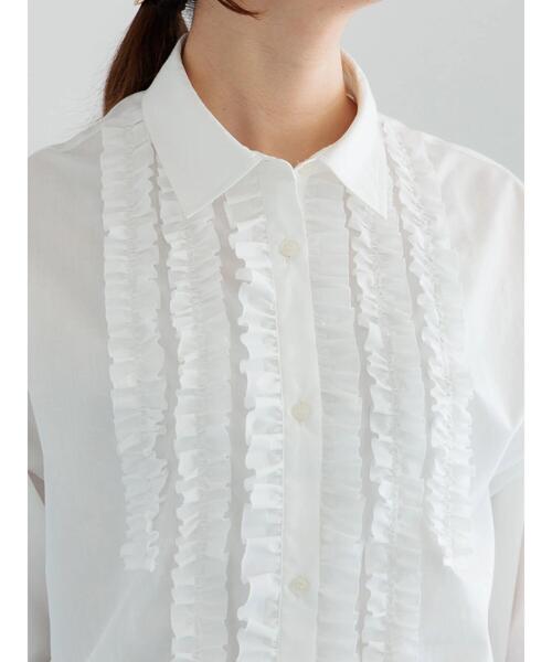 Te chichi（テチチ）の「フロントフリルシャツ《2026 spring catalog item》（シャツ/ブラウス・レディース・ブルー/オフホワイト/イエロー/ピンク・F）」の8枚目の写真