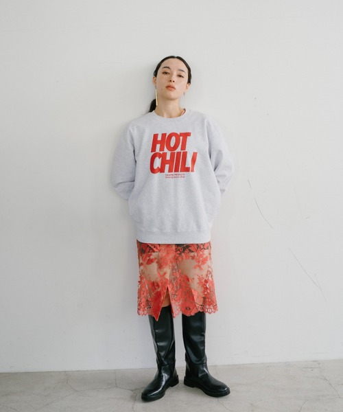 THEATRE PRODUCTS（シアタープロダクツ）の「ベジタブルスウェット"HOT CHILI"（スウェット・レディース・グレー・FREE）」の4枚目の写真