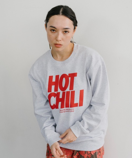 THEATRE PRODUCTS（シアタープロダクツ）の「ベジタブルスウェット"HOT CHILI"（スウェット・レディース・グレー・FREE）」の3枚目の写真