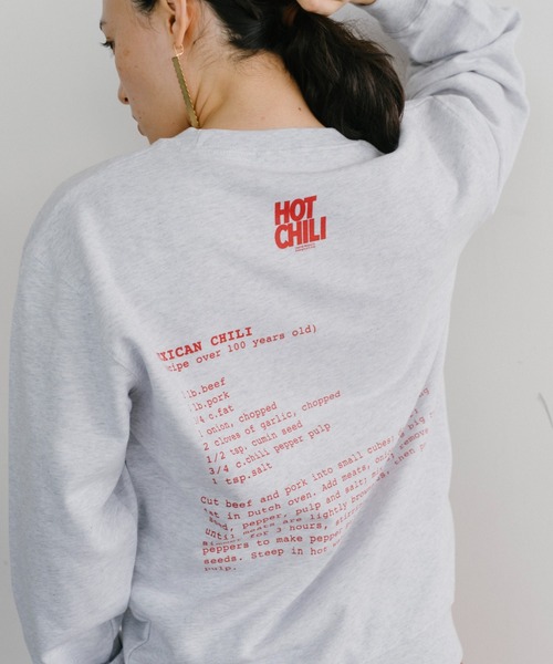 THEATRE PRODUCTS（シアタープロダクツ）の「ベジタブルスウェット"HOT CHILI"（スウェット・レディース・グレー・FREE）」の6枚目の写真
