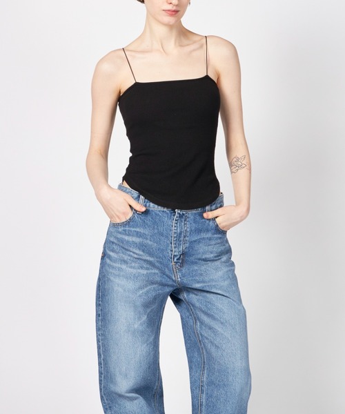 CLANE（クラネ）の「CLANE THIN CODE CAMISOLE（その他トップス・レディース・ブラック/グレー/ホワイト・2/1）」の2枚目の写真