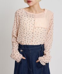 w closet | 花柄パッチワークT(Tシャツ/カットソー)