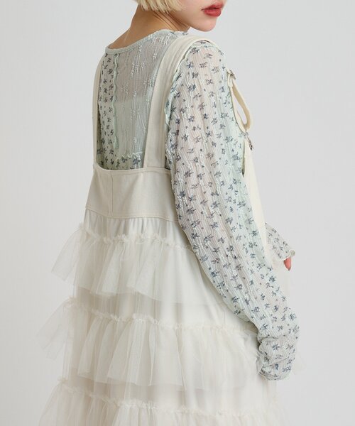 w closet（ダブルクローゼット）の「花柄パッチワークT（Tシャツ/カットソー・レディース・サックスブルー/アイボリー/ピンク・FREE）」の22枚目の写真