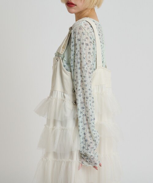 w closet（ダブルクローゼット）の「花柄パッチワークT（Tシャツ/カットソー・レディース・サックスブルー/アイボリー/ピンク・FREE）」の17枚目の写真