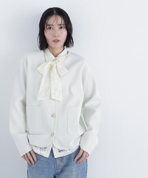 N.（N. Natural Beauty Basic）（エヌエヌナチュラルビューティーベーシック）の「ゴールドボタンニットカーディガン（カーディガン/ボレロ・レディース・ネイビー/ブルー/オフホワイト・ﾌﾘ-）」の9枚目の写真