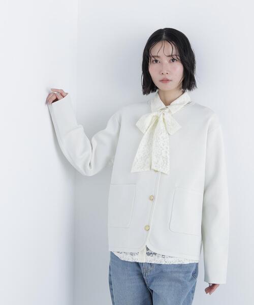 N.（N. Natural Beauty Basic）（エヌエヌナチュラルビューティーベーシック）の「ゴールドボタンニットカーディガン（カーディガン/ボレロ・レディース・ネイビー/ブルー/オフホワイト・ﾌﾘ-）」の11枚目の写真