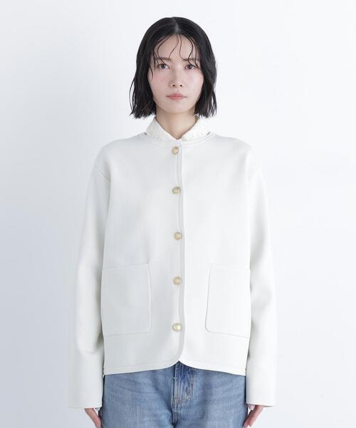 N.（N. Natural Beauty Basic）（エヌエヌナチュラルビューティーベーシック）の「ゴールドボタンニットカーディガン（カーディガン/ボレロ・レディース・ネイビー/ブルー/オフホワイト・ﾌﾘ-）」の15枚目の写真