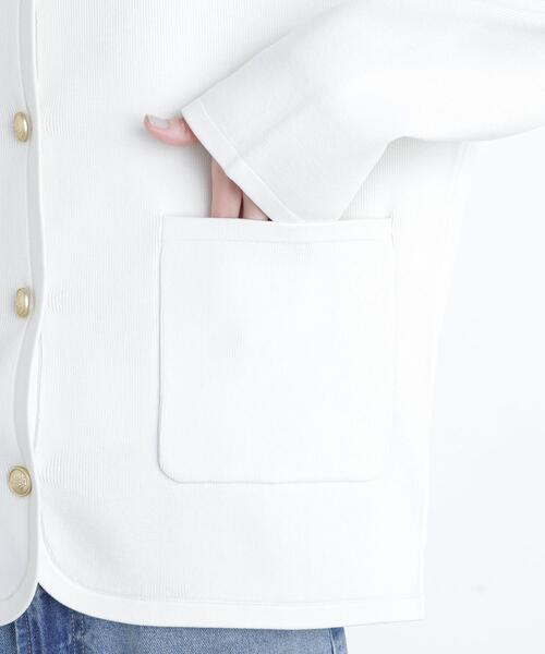 N.（N. Natural Beauty Basic）（エヌエヌナチュラルビューティーベーシック）の「ゴールドボタンニットカーディガン（カーディガン/ボレロ・レディース・ネイビー/ブルー/オフホワイト・ﾌﾘ-）」の21枚目の写真