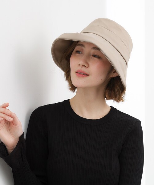 grove(グローブ)の「【遮熱・遮光】前後差エッジアップハット(ハット・レディース・ベージュ/ブラック・00)」の11枚目の写真
