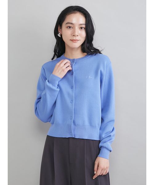 Mila Owen（ミラオーウェン）の「クロップドフォルムカーディガン（カーディガン/ボレロ・レディース・ネイビー/グレー/ライム/ブルー・0/1）」の14枚目の写真