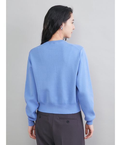 Mila Owen（ミラオーウェン）の「クロップドフォルムカーディガン（カーディガン/ボレロ・レディース・ネイビー/グレー/ライム/ブルー・0/1）」の12枚目の写真