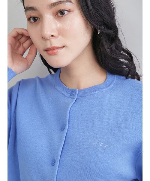 Mila Owen（ミラオーウェン）の「クロップドフォルムカーディガン（カーディガン/ボレロ・レディース・ネイビー/グレー/ライム/ブルー・0/1）」の11枚目の写真