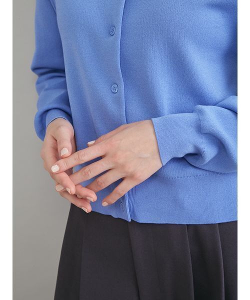 Mila Owen（ミラオーウェン）の「クロップドフォルムカーディガン（カーディガン/ボレロ・レディース・ネイビー/グレー/ライム/ブルー・0/1）」の10枚目の写真