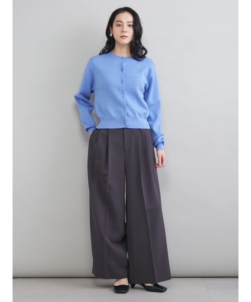 Mila Owen（ミラオーウェン）の「クロップドフォルムカーディガン（カーディガン/ボレロ・レディース・ネイビー/グレー/ライム/ブルー・0/1）」の7枚目の写真