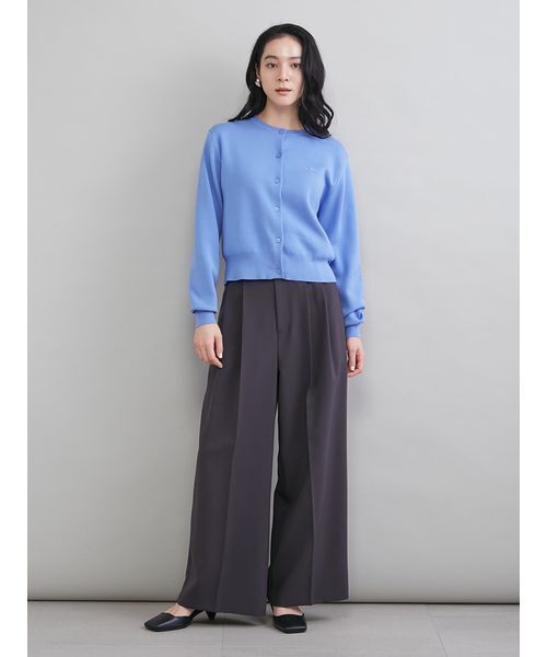 Mila Owen（ミラオーウェン）の「クロップドフォルムカーディガン（カーディガン/ボレロ・レディース・ネイビー/グレー/ライム/ブルー・0/1）」の6枚目の写真