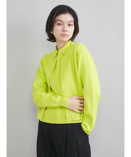 Mila Owen（ミラオーウェン）の「クロップドフォルムカーディガン（カーディガン/ボレロ・レディース・ネイビー/グレー/ライム/ブルー・0/1）」の21枚目の写真