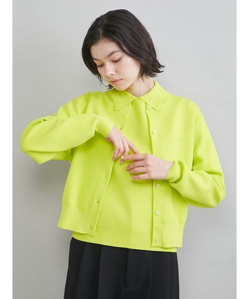 Mila Owen（ミラオーウェン）の「クロップドフォルムカーディガン（カーディガン/ボレロ・レディース・ネイビー/グレー/ライム/ブルー・0/1）」の20枚目の写真