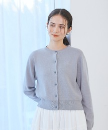 【ウォッシャブル】【UVカット】クロップドフォルムカーディガン