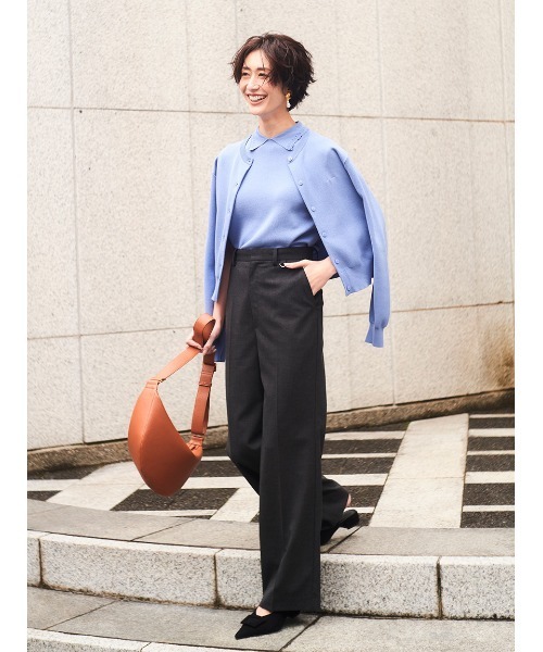 Mila Owen（ミラオーウェン）の「クロップドフォルムカーディガン（カーディガン/ボレロ・レディース・ネイビー/グレー/ライム/ブルー・0/1）」の16枚目の写真