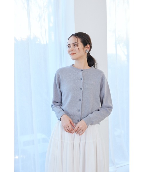 Mila Owen(ミラオーウェン)の「【ウォッシャブル】【UVカット】クロップドフォルムカーディガン(カーディガン/ボレロ・レディース・ネイビー/グレー/ライム/ブルー・0/1)」の10枚目の写真