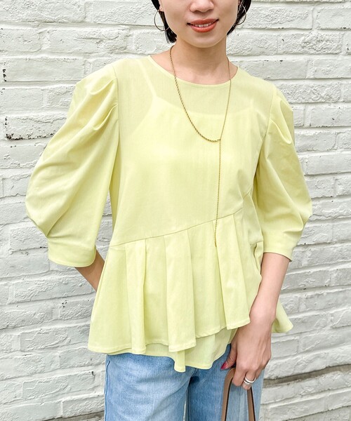 NOLLEY’S(ノーリーズ)の「ウォッシャブルサラドラトリコットペプラムブラウス(シャツ/ブラウス・レディース・レッド/ホワイト/ネイビー/イエロー/ブラウン・38)」の16枚目の写真