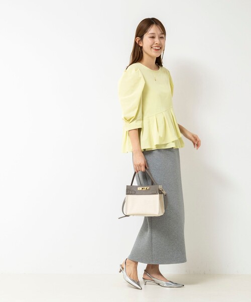 NOLLEY’S(ノーリーズ)の「ウォッシャブルサラドラトリコットペプラムブラウス(シャツ/ブラウス・レディース・レッド/ホワイト/ネイビー/イエロー/ブラウン・38)」の20枚目の写真