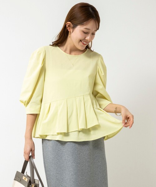 NOLLEY’S(ノーリーズ)の「ウォッシャブルサラドラトリコットペプラムブラウス(シャツ/ブラウス・レディース・レッド/ホワイト/ネイビー/イエロー/ブラウン・38)」の21枚目の写真