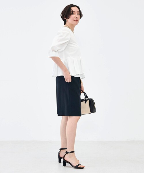 NOLLEY’S（ノーリーズ）の「ウォッシャブルサラドラトリコットペプラムブラウス（シャツ/ブラウス・レディース・レッド/ホワイト/ネイビー/イエロー・38）」の15枚目の写真