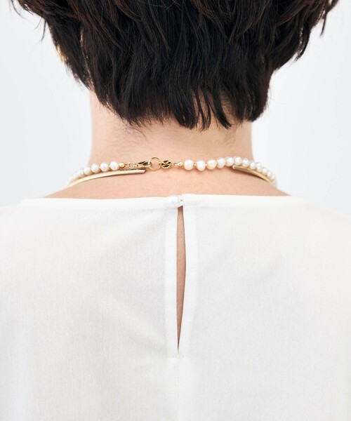 NOLLEY’S（ノーリーズ）の「ウォッシャブルサラドラトリコットペプラムブラウス（シャツ/ブラウス・レディース・レッド/ホワイト/ネイビー/イエロー・38）」の20枚目の写真