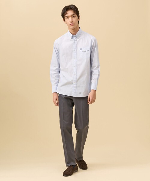 J.PRESS(ジェイプレス)の「ヘアラインストライプ シャツ / B.D.(シャツ/ブラウス・メンズ・グリーン系1/サックスブルー系1・X-LARGE/LARGE/MEDIUM)」の7枚目の写真