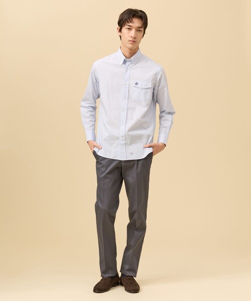 J.PRESS(ジェイプレス)の「ヘアラインストライプ シャツ / B.D.(シャツ/ブラウス・メンズ・グリーン系1/サックスブルー系1・X-LARGE/LARGE/MEDIUM)」の8枚目の写真